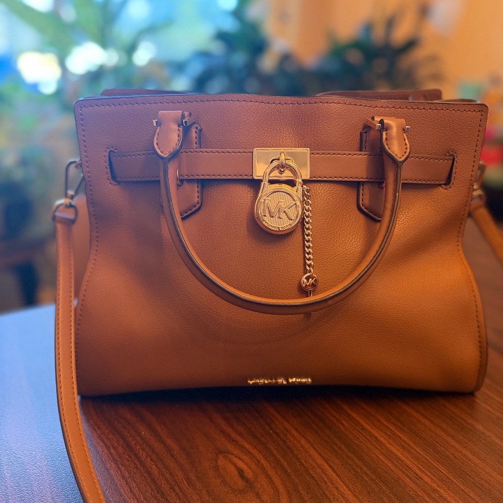 Michael Kors Brown Leather Satchel Hamilton MD